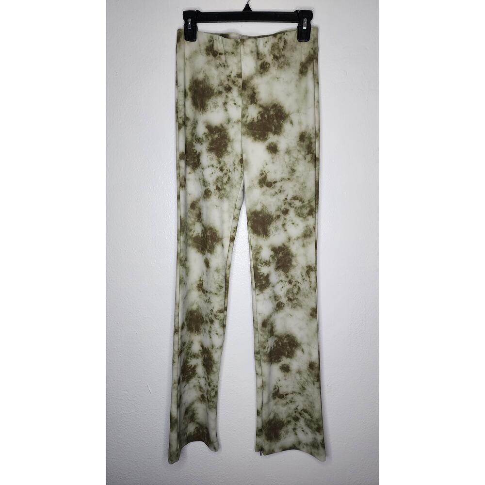 Zara Tie Dye Flared Leggings Pants Side Zip - Picture 3 of 11